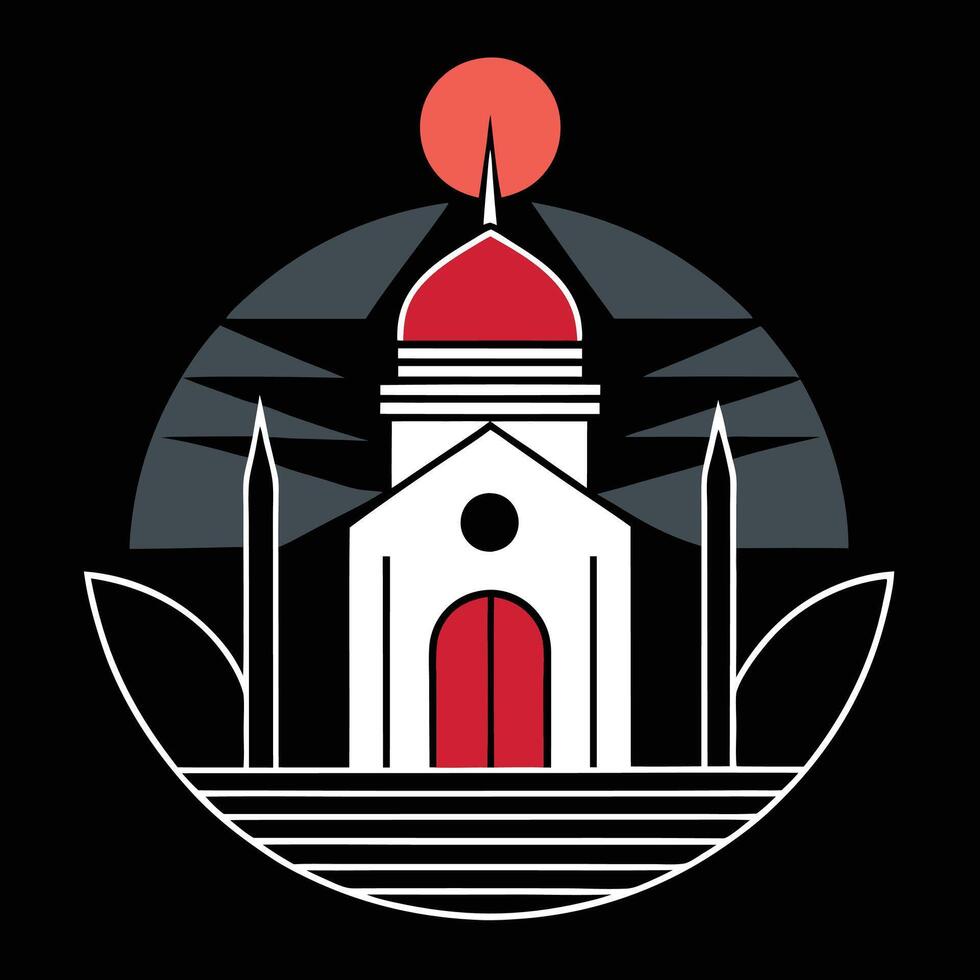 The logo for the church of the cross vector