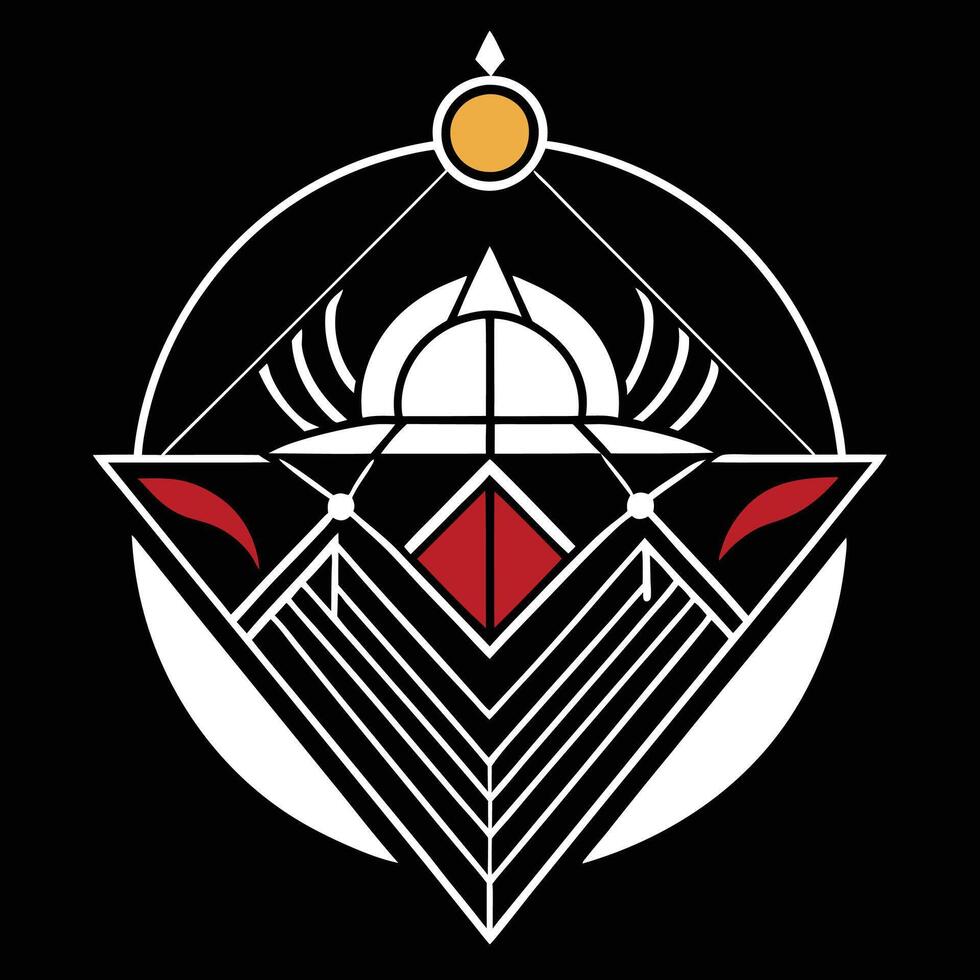 The logo for the band, the sun and the moon vector