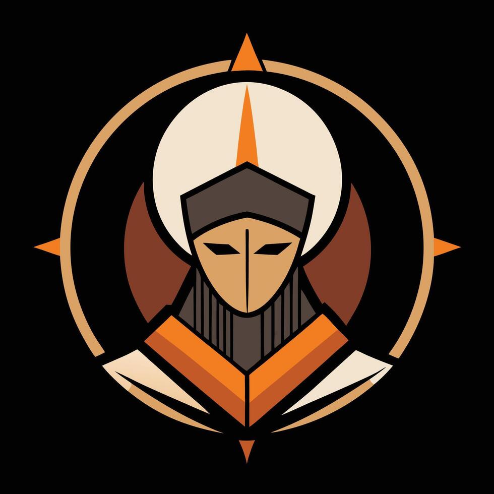 The logo for the game, the knight of the cross vector