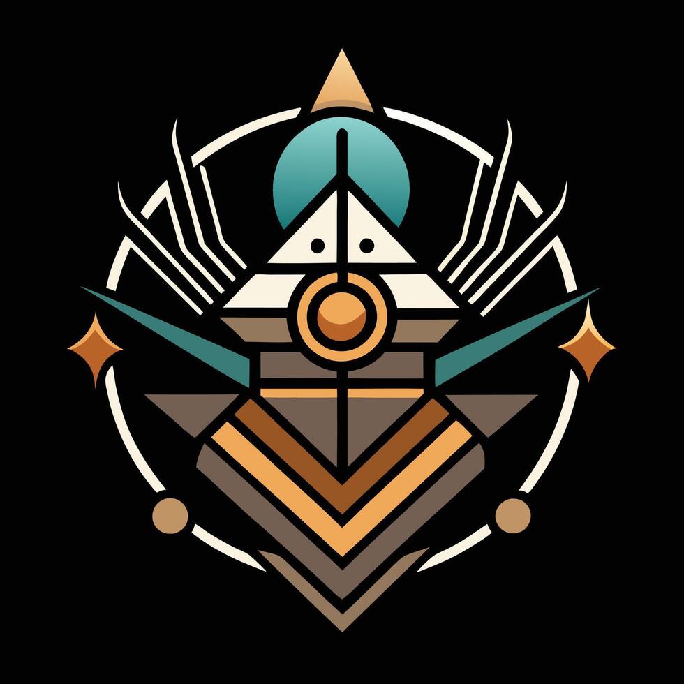 A logo for a band with a geometric design vector
