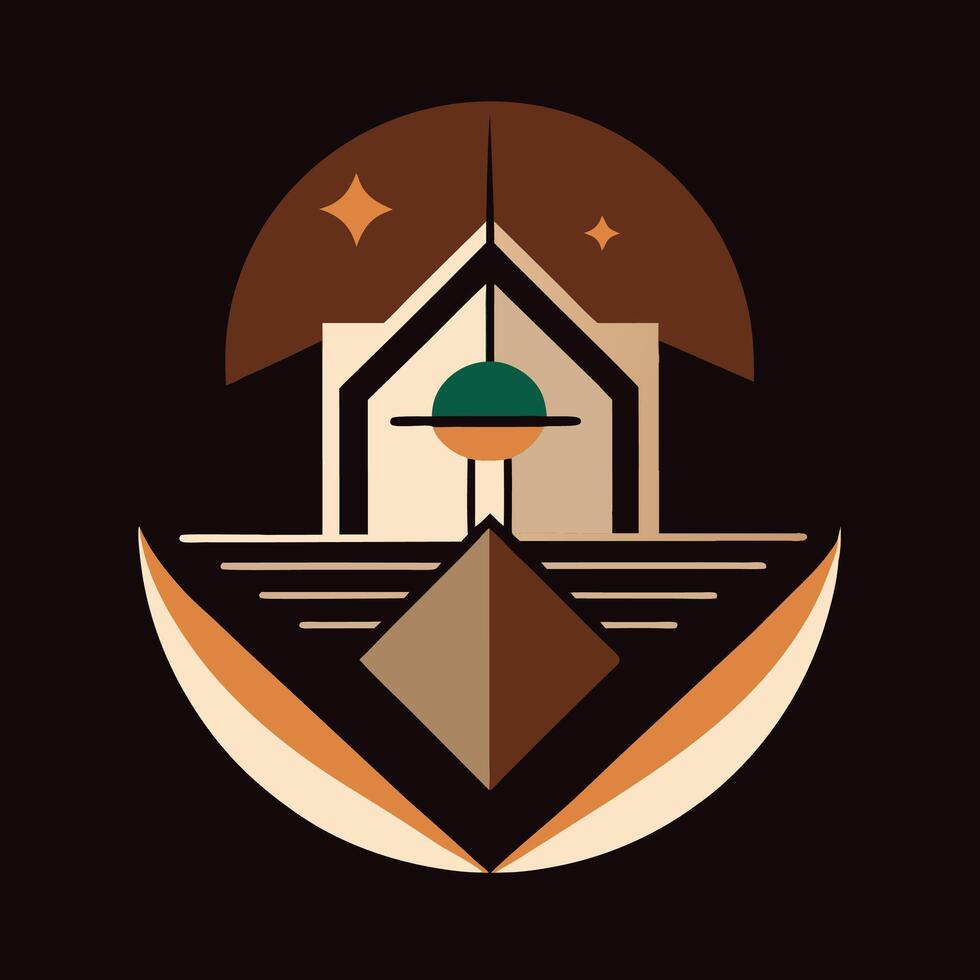 The logo for a restaurant in the desert vector