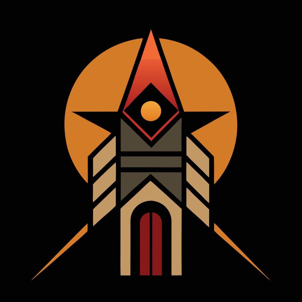 The logo for the rocket ship vector