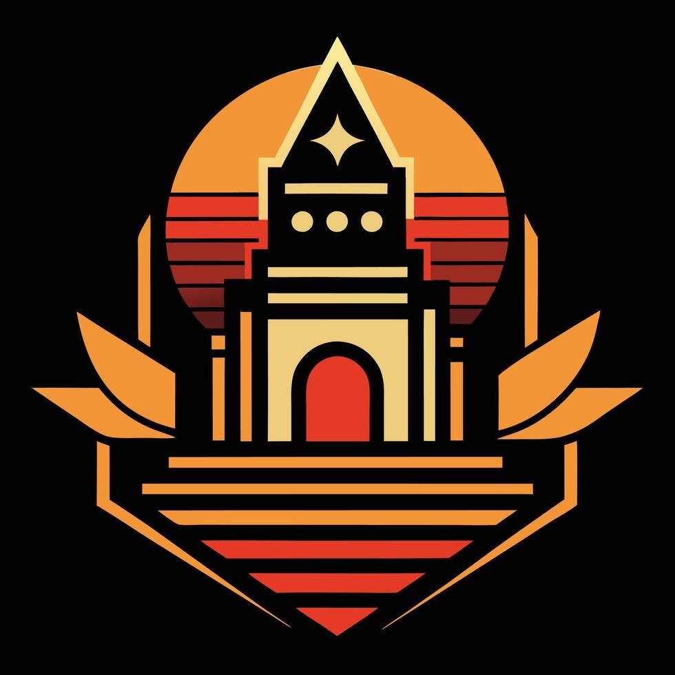 The logo for a game called the tower vector