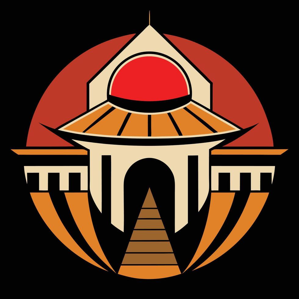 The logo for the temple of the sun vector