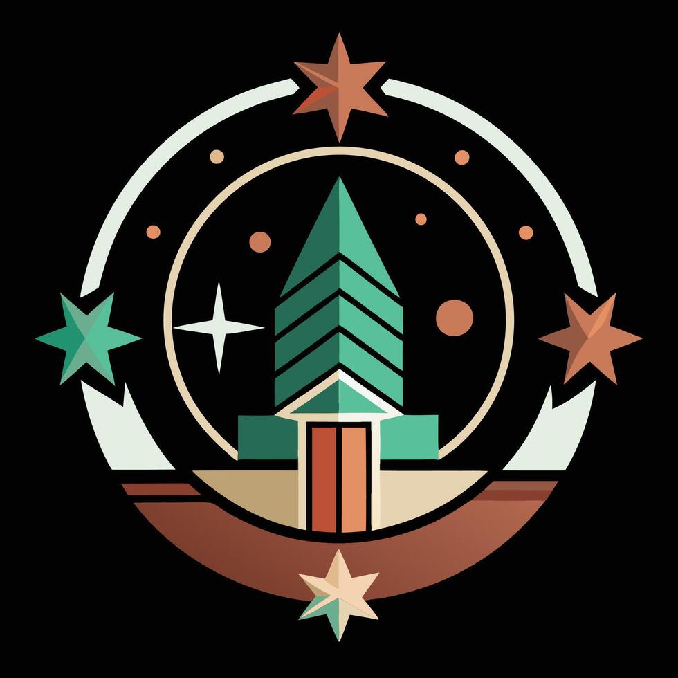 The logo for the space station vector