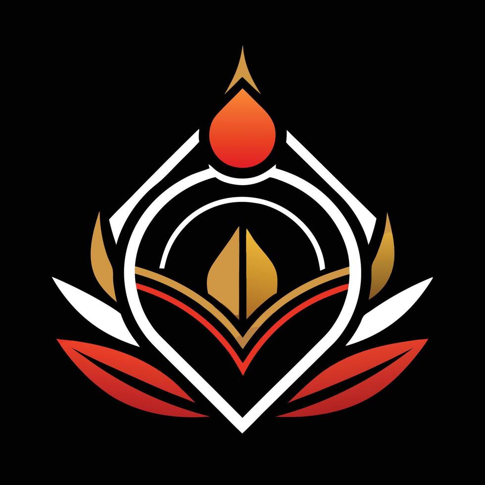 The logo for the team is a red and gold flower vector