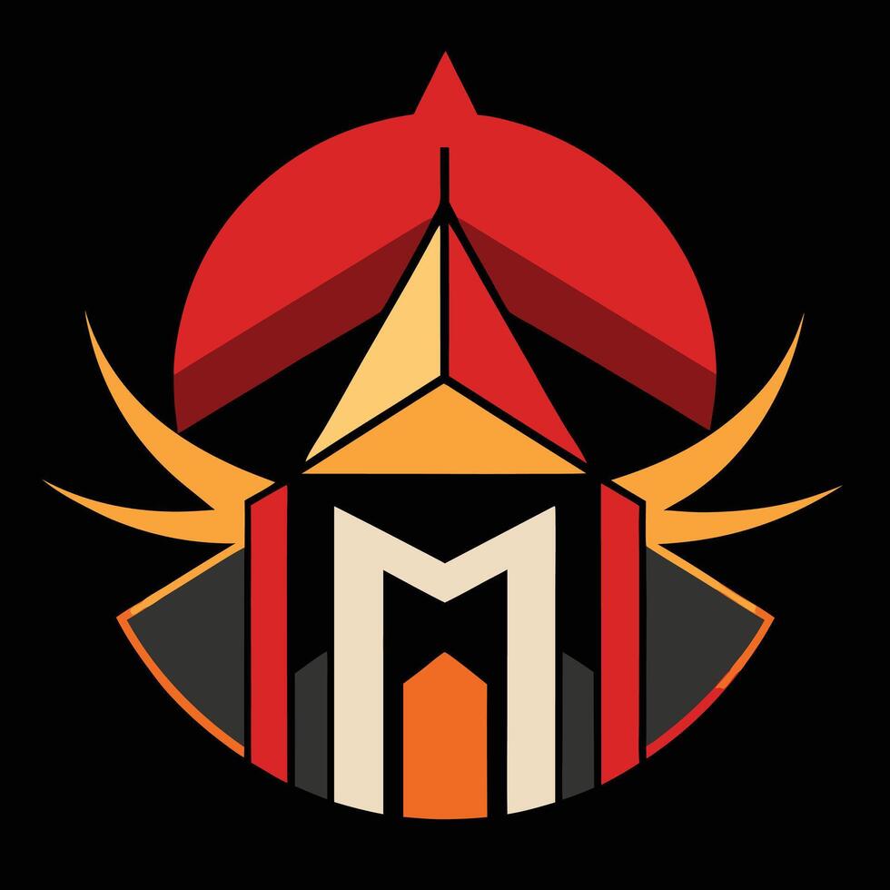The logo for the team m vector
