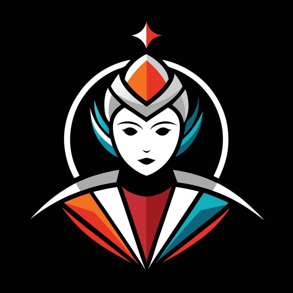 The logo for a company called the queen vector