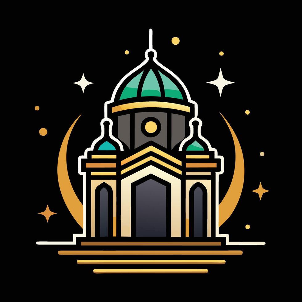 Mosque icon illustration vector