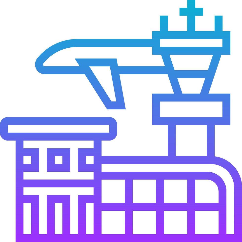 Airport icon line icon vector