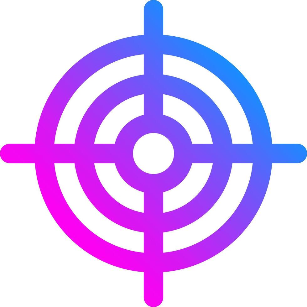 A target icon with a cross in the center vector