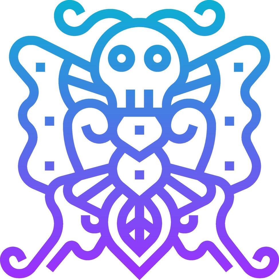 A butterfly with a skull on it vector