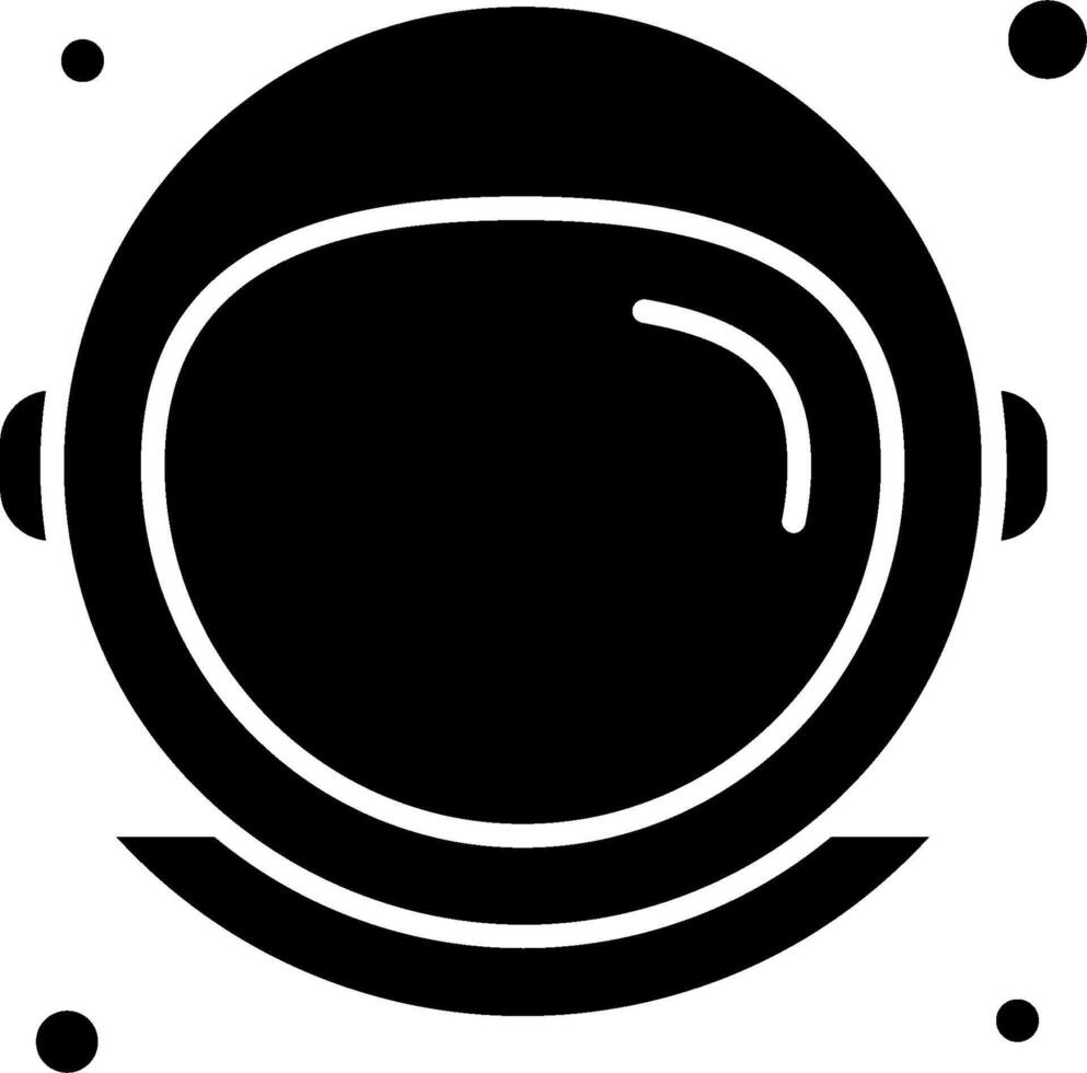 An astronaut's helmet icon on a white background vector