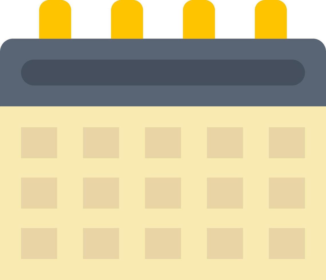 A calendar icon with four pins on it vector