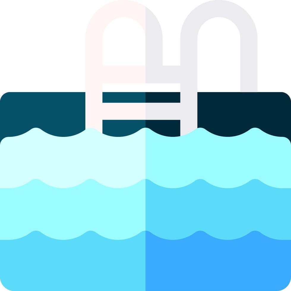 A swimming pool with a ladder and a ladder vector