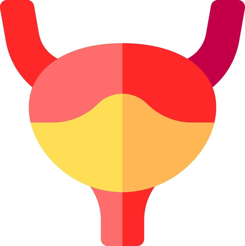 A flat icon of a uterus with horns vector