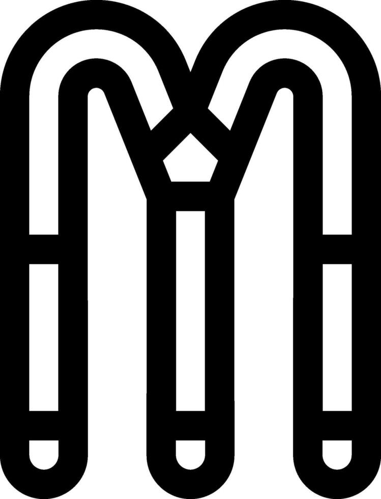 A black and white logo of a pair of scissors vector
