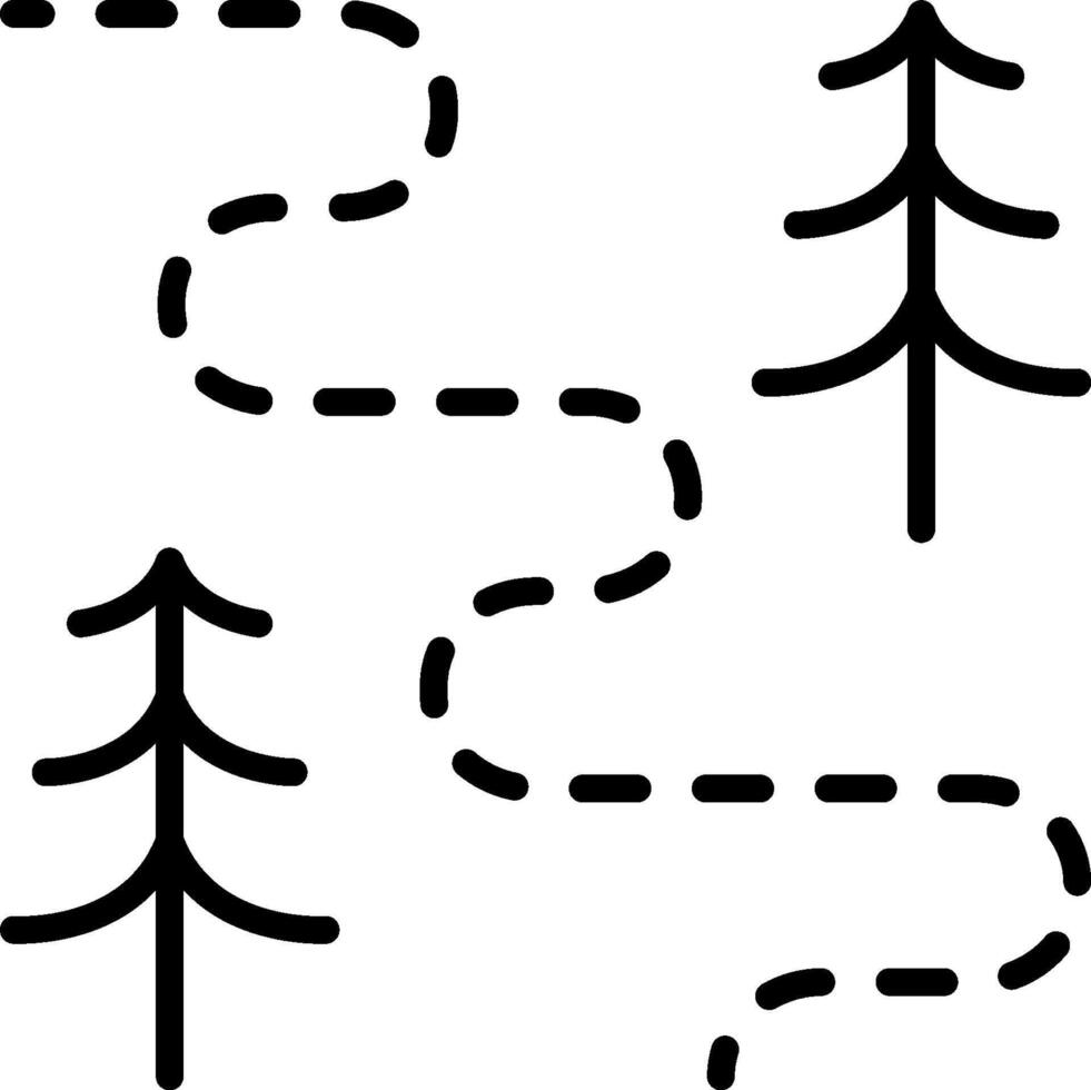 A path with trees and a trail vector