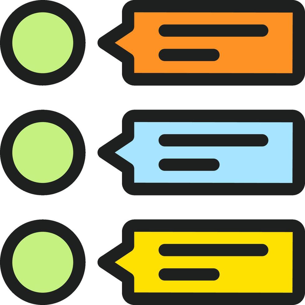 Four colored speech bubbles with a question mark vector