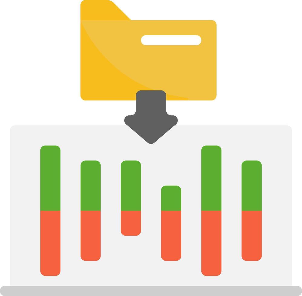 A folder with a file on top of it vector
