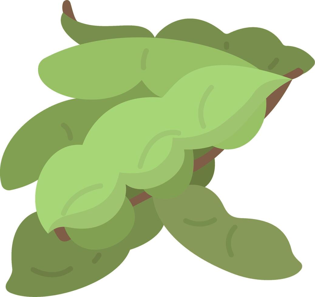 A green bean plant with leaves and leaves vector