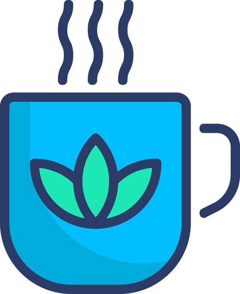 A cup of tea with a leaf in it vector