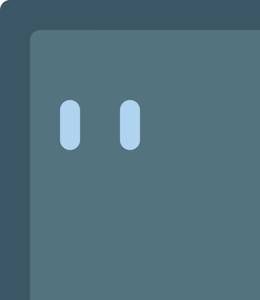 A blue square with two buttons on it vector