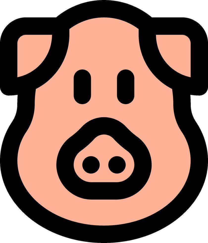 A pig head icon on a white background vector