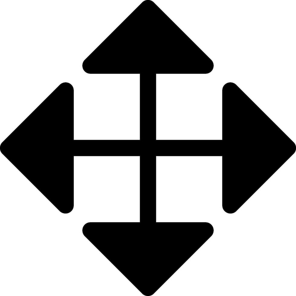 A black and white arrow pointing to the left vector