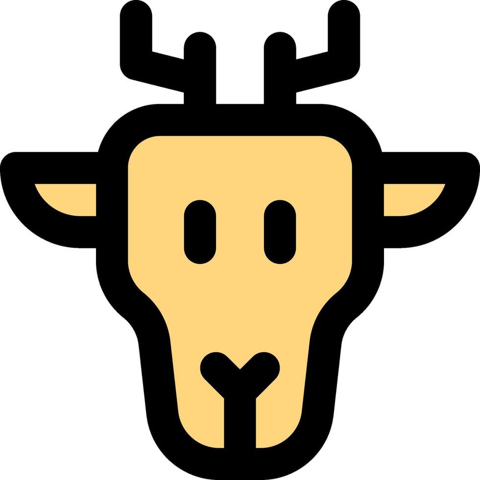 A deer head icon with horns vector