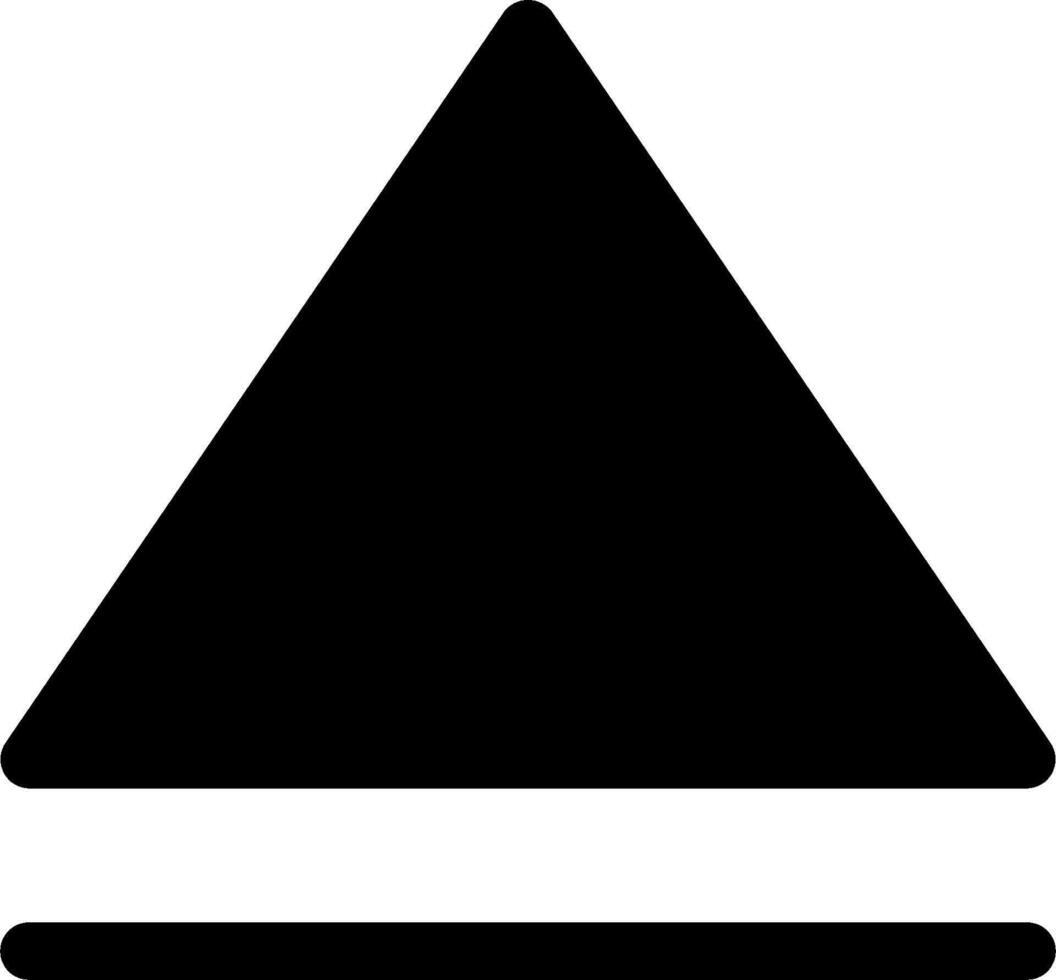 A triangle with a black background and a white background vector