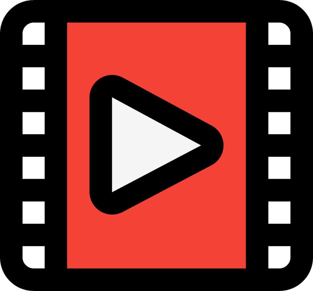 A red and white player icon vector