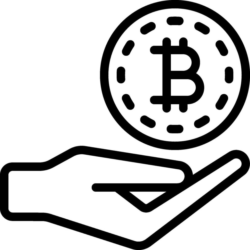 Bitcoin icon illustration vector