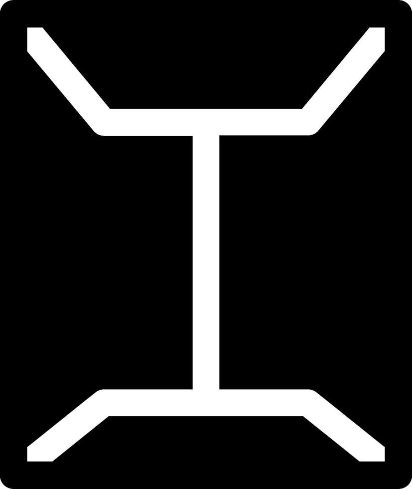 A black and white symbol with the letter t vector