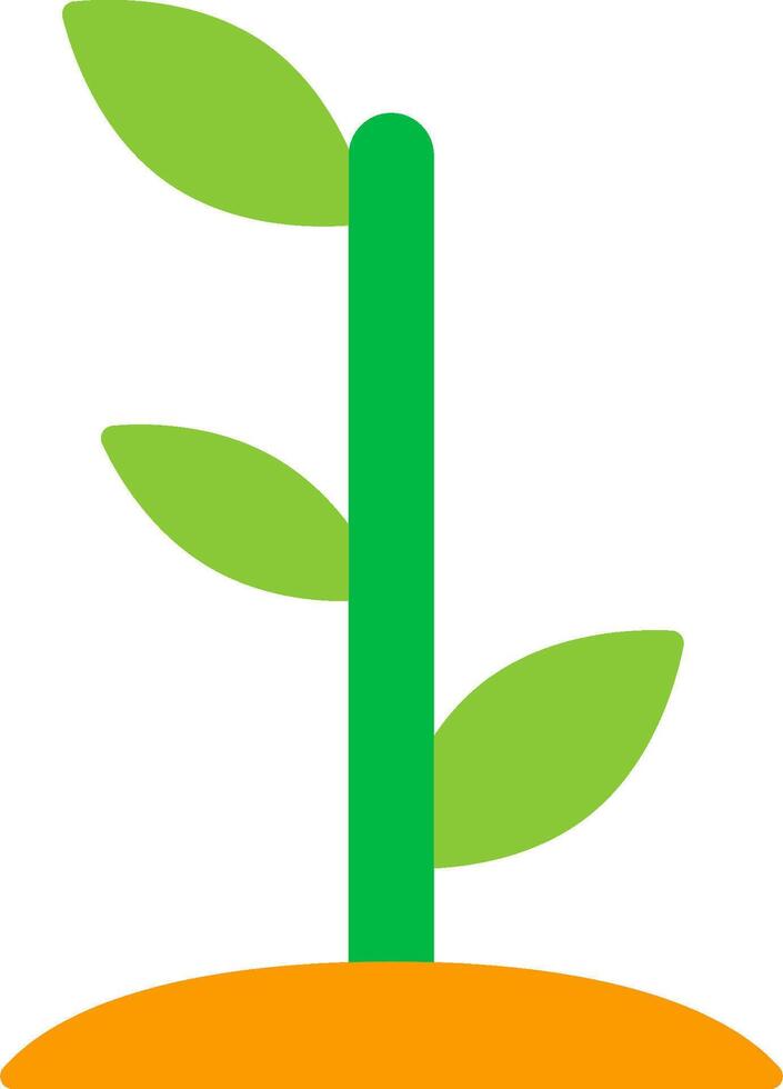 A plant with green leaves on top of a white background vector