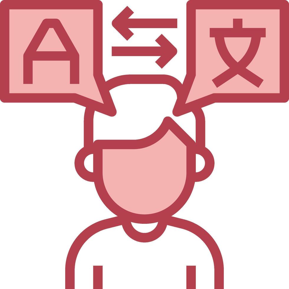 A man with two speech bubbles above his head vector