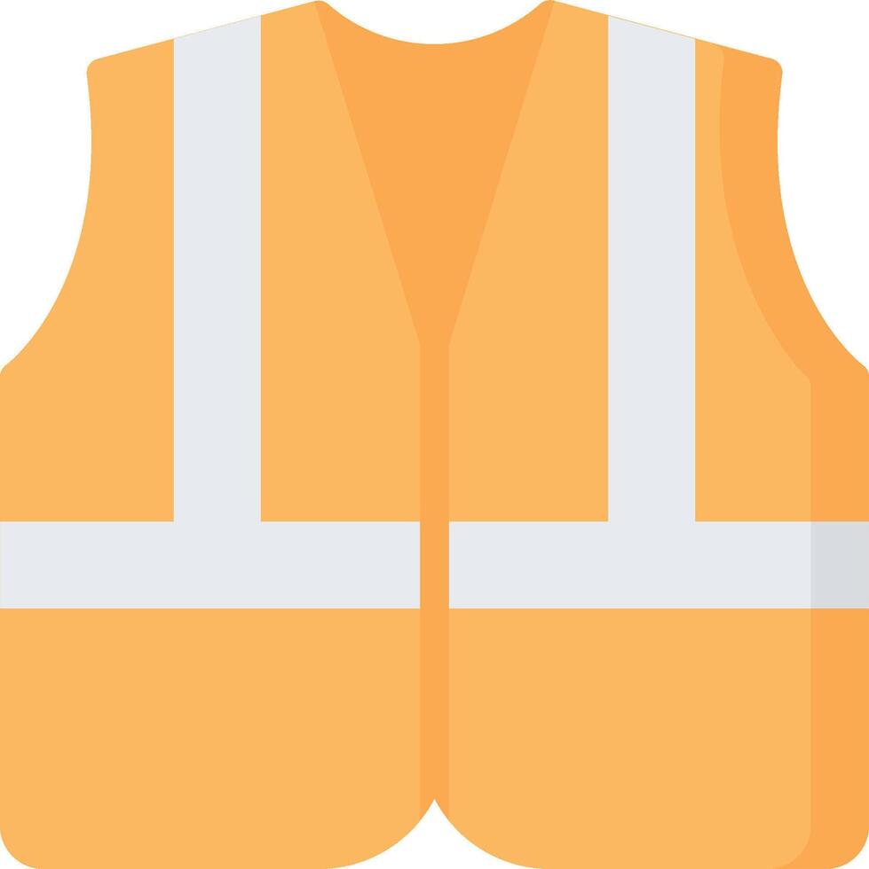 An orange vest with white stripes on it vector