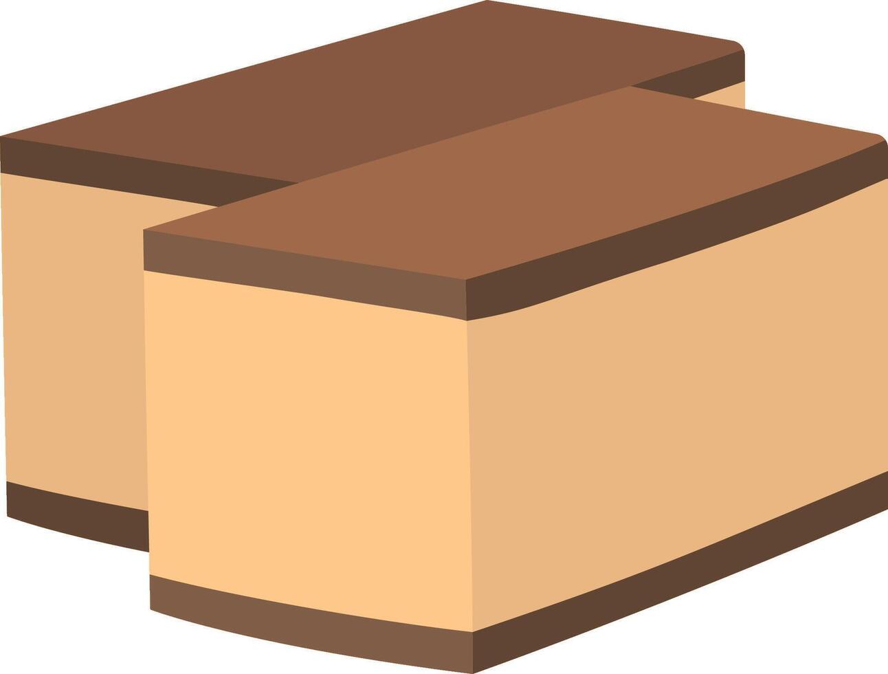 A block of chocolate with a brown top vector
