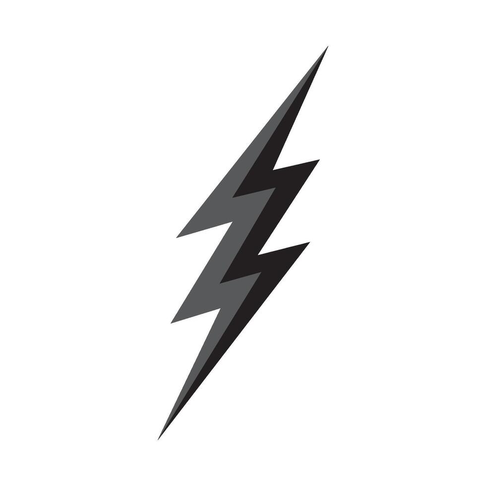 A lightning bolt icon on a white background vector