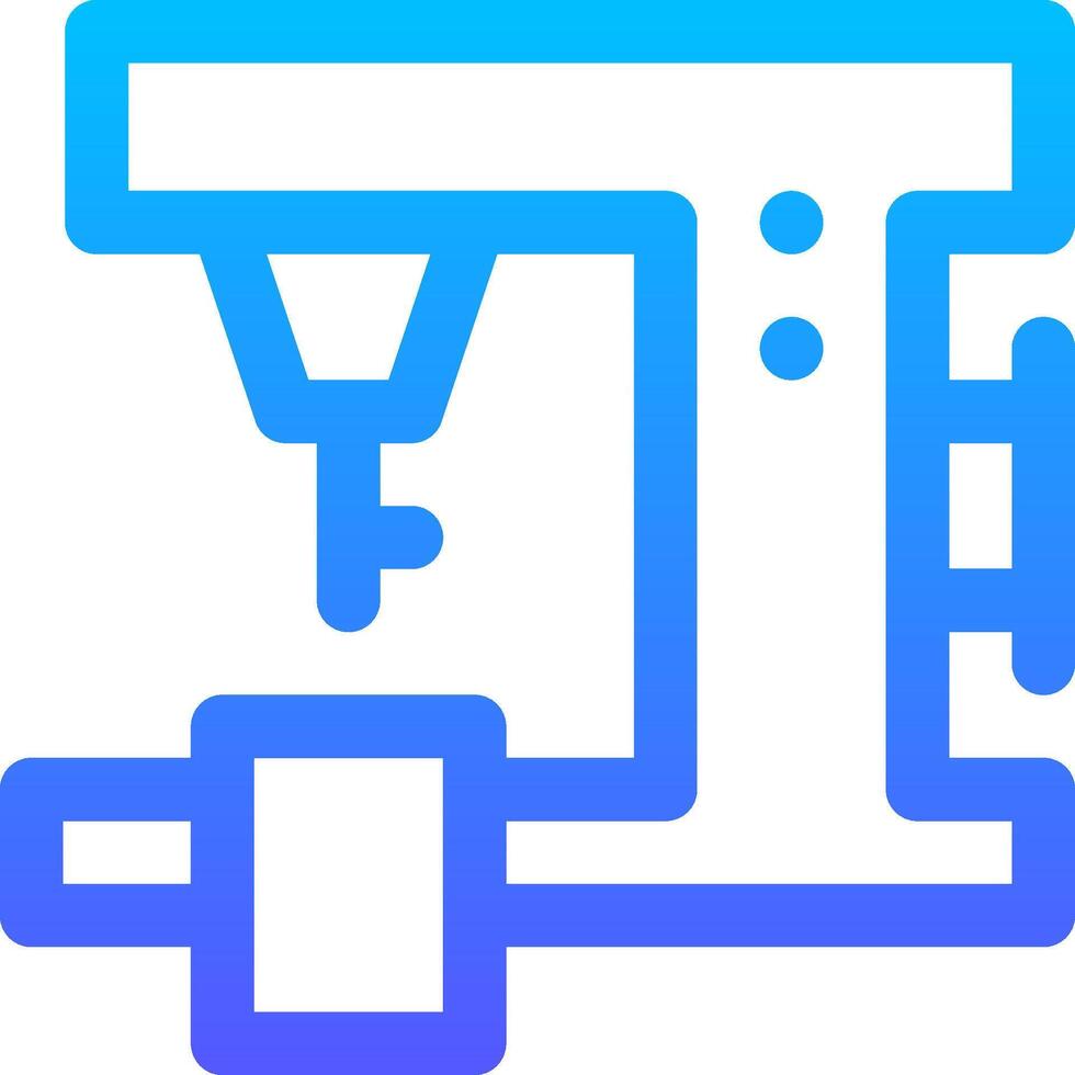 A blue and white machine with a blue line vector