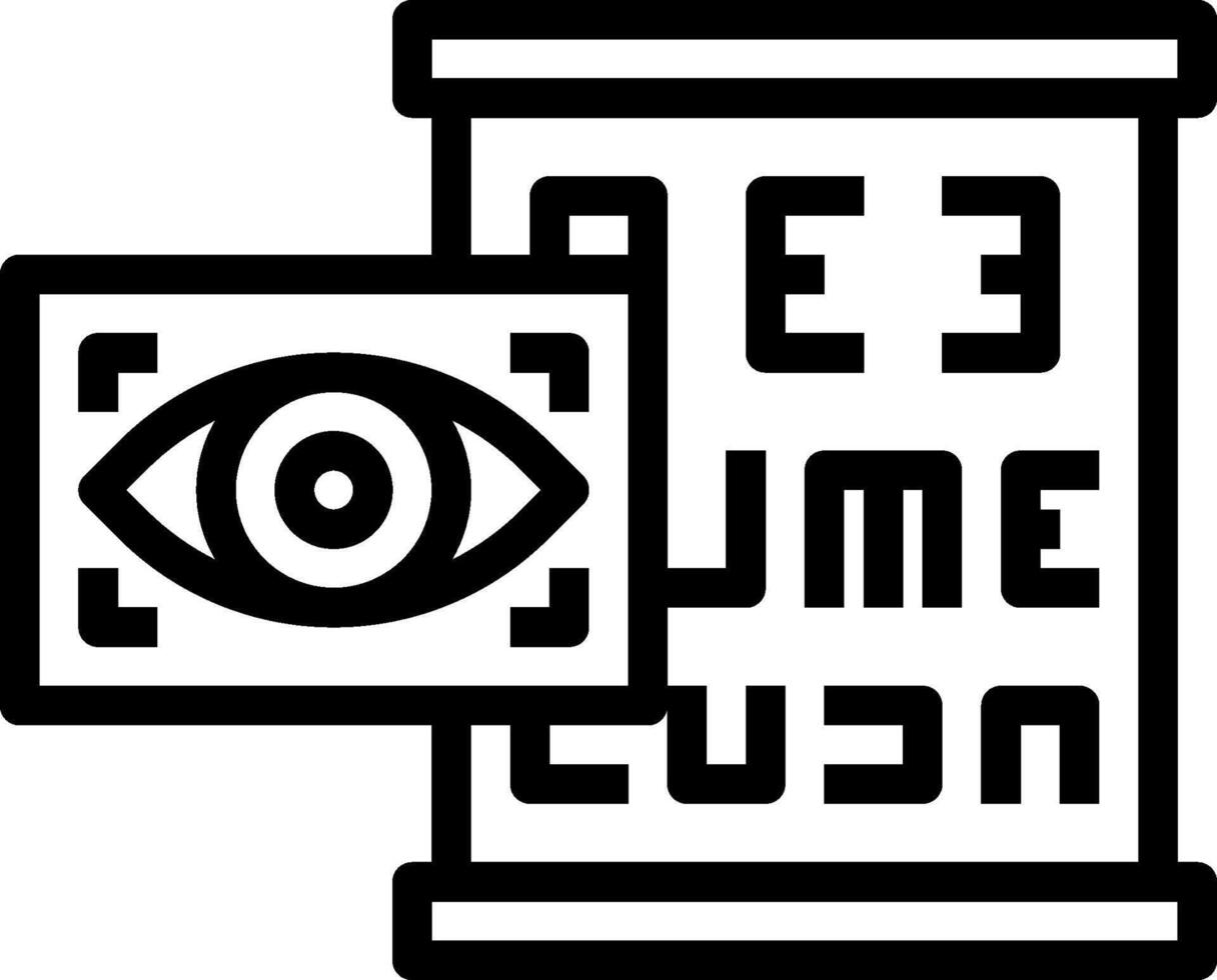 Eye test icon vector
