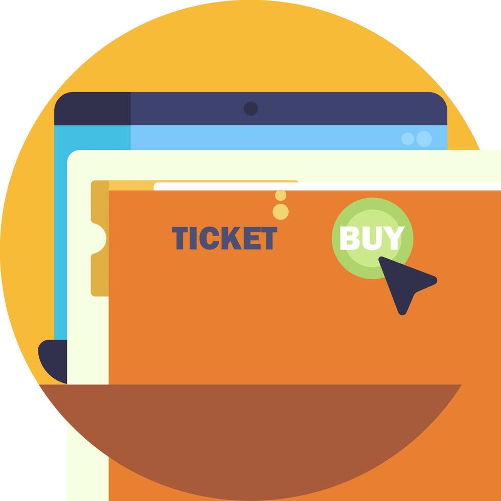Buy tickets online with paypal vector