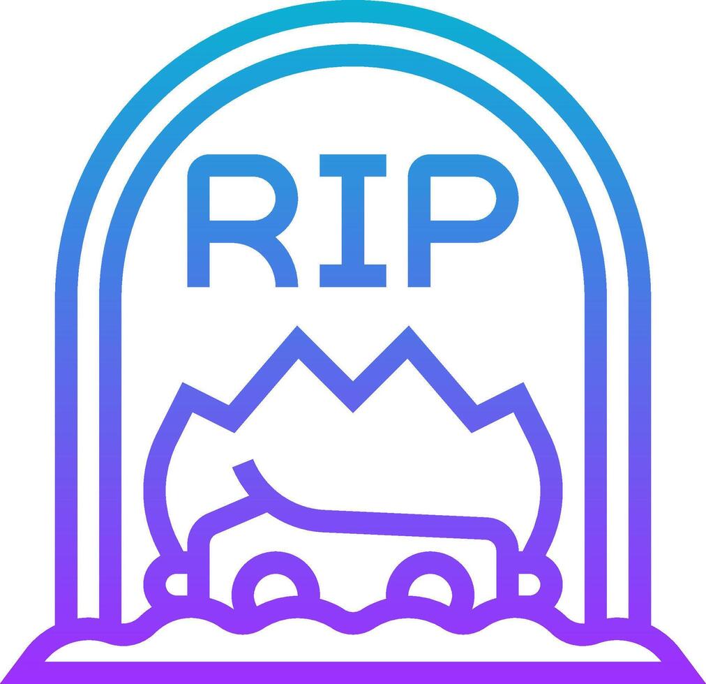 A blue and purple icon with the word rip vector