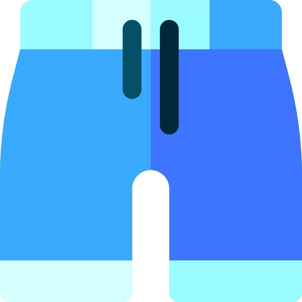 A blue shorts with a blue zipper vector