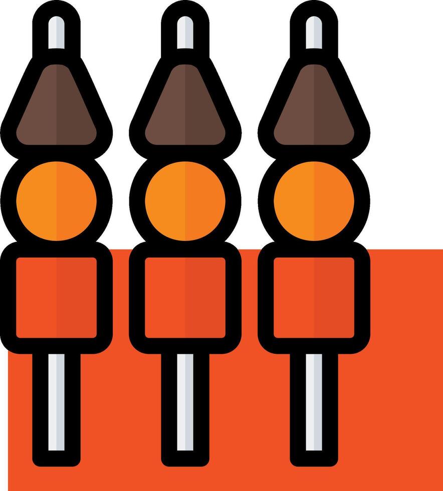 Three orange and black candies on a white background vector