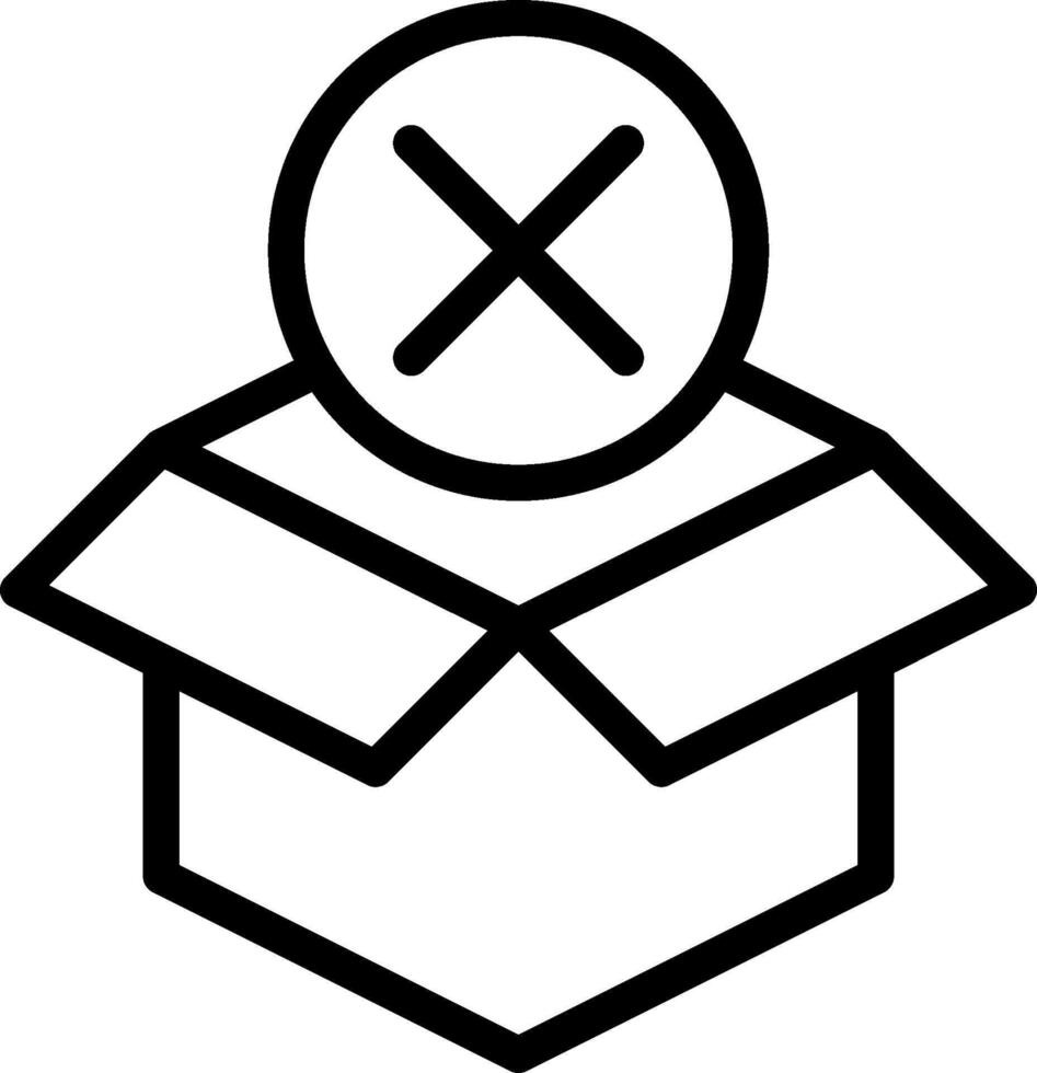 A black and white image of a box with a cross on it vector