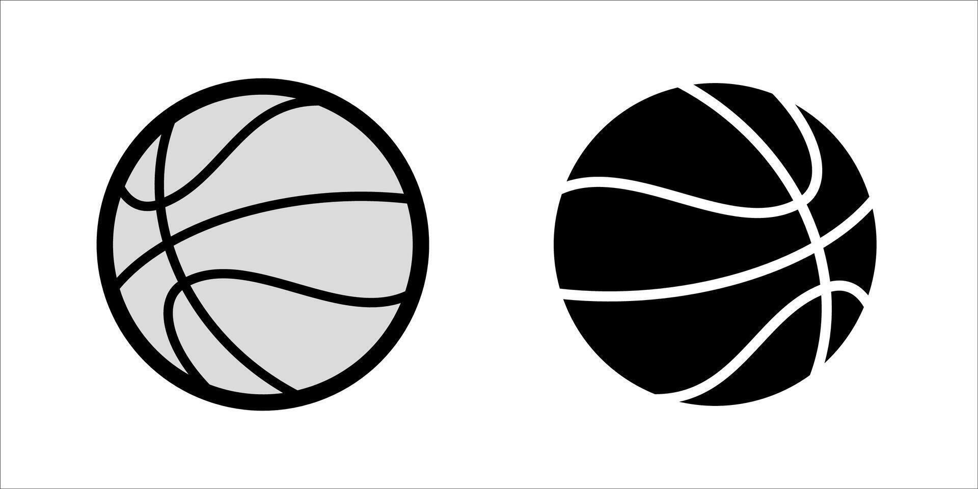 Sports balls Icons silhouette graphics. Illustration of basketball. vector
