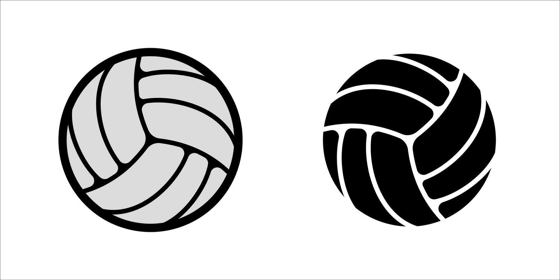 Sports balls Icons silhouette graphics. Illustration of volleyball. vector