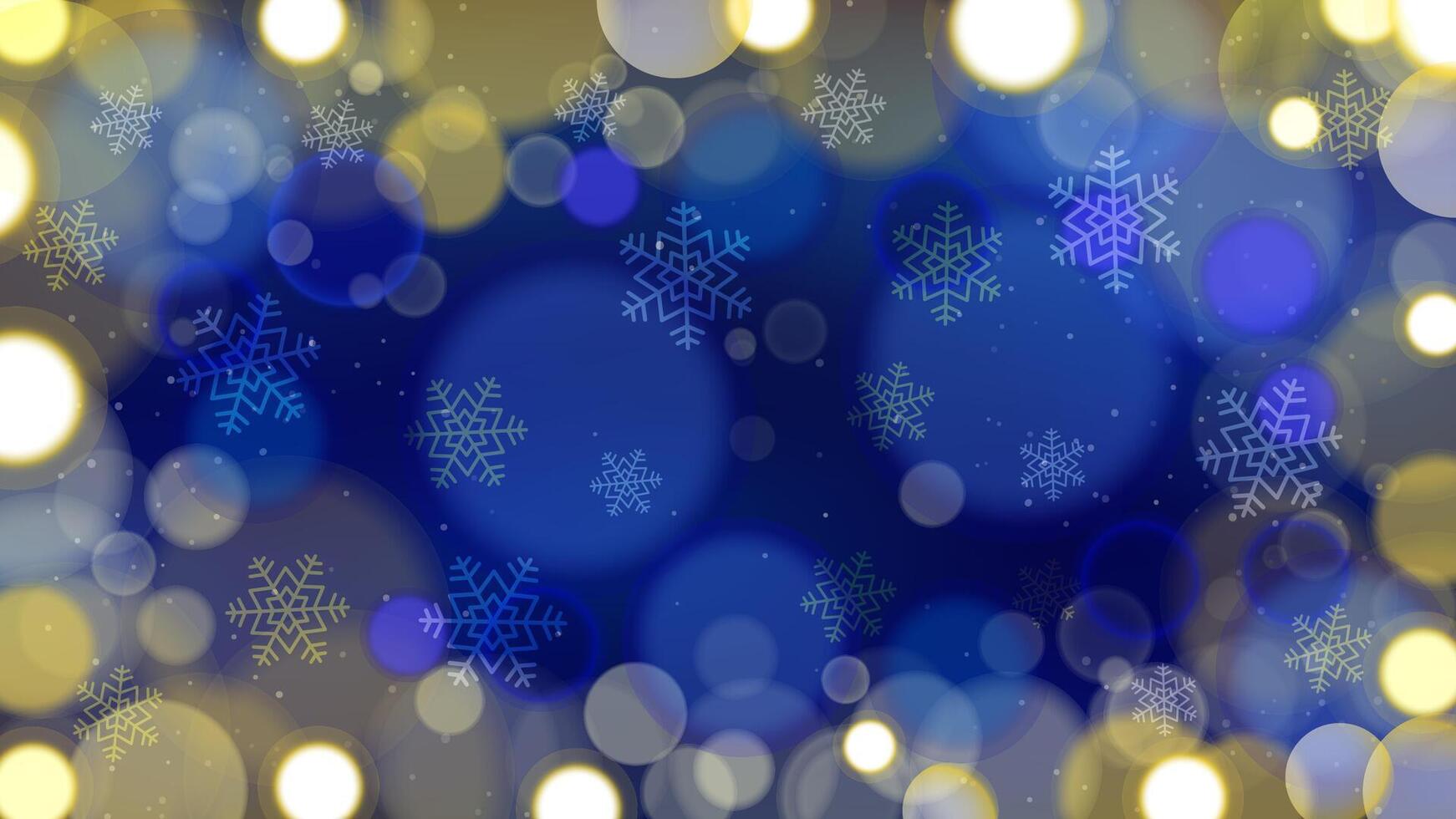 Christmas lights with snowflakes on sparkling background vector