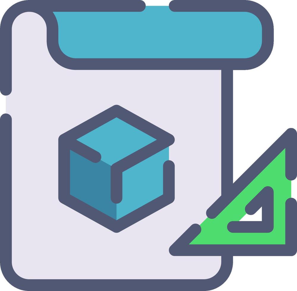 A blue cube with a green arrow pointing to it vector